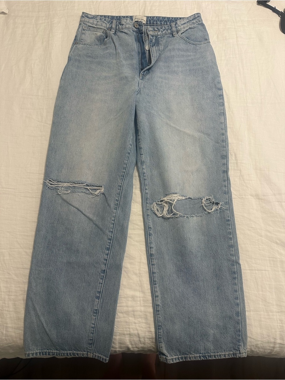 Abrand Light Blue Distressed Boyfriend Jeans